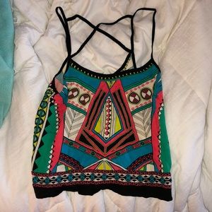 Cropped & Colorful Tank Top